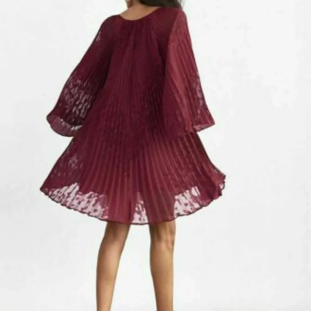 ANTHROPOLOGIE TOULON PLEATED MINI DRESS.  SZ S